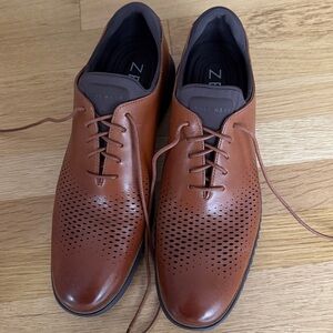 Cole Haan Men's Tan Perforated Oxfords
